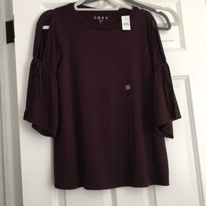 Open side flutter sleeve top